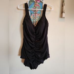 Maxine Of Hollywood Plus Size One Piece Swimsuot 20W Black
